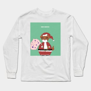 santa claus cat Long Sleeve T-Shirt